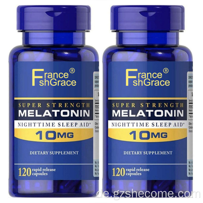 Superstärke Melatonin 10 mg schnelle Freisetzung Kapseln